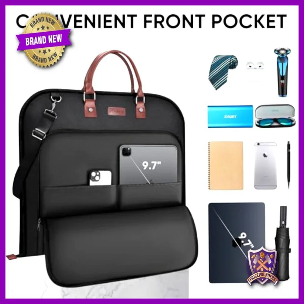 Waterproof Garment Duffel Bag Travel Suit Carrier Foldable Adjustable Strap